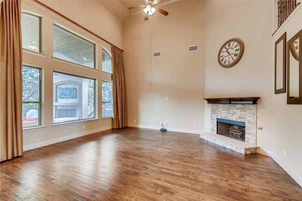 Empty room, Fireplace, Interior, Wood Texture Flooring