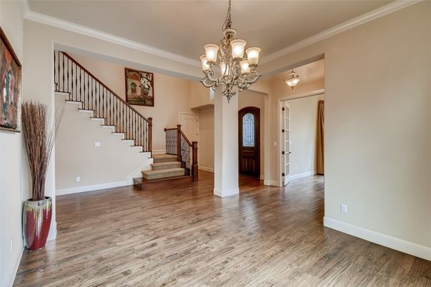 Chandelier, Interior, Wood Texture Flooring