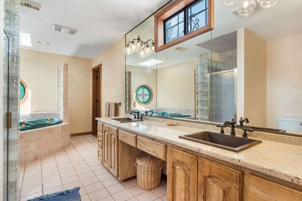 Bathroom, Dual Sink Vanities, Glass Shower, Interior
