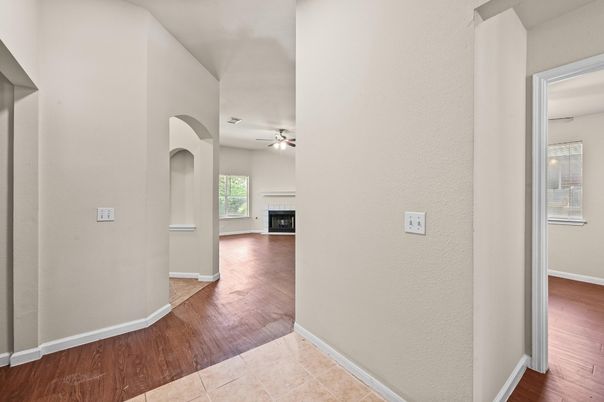 Fireplace, Interior, Wood Texture Flooring