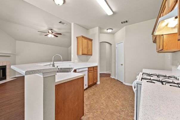 Interior, Kitchen, Wood Texture Flooring