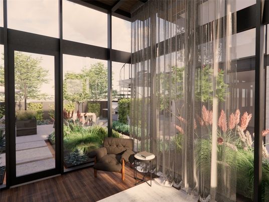 Interior, Sun Room, Wood Texture Flooring