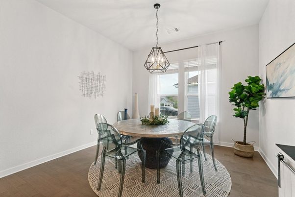 Chandelier, Dining room, Interior, Pendant Lights, Wood Texture Flooring