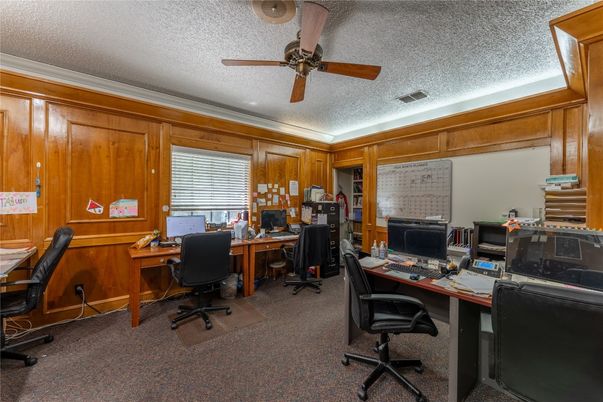 Home Office, Interior, Wooden Walls