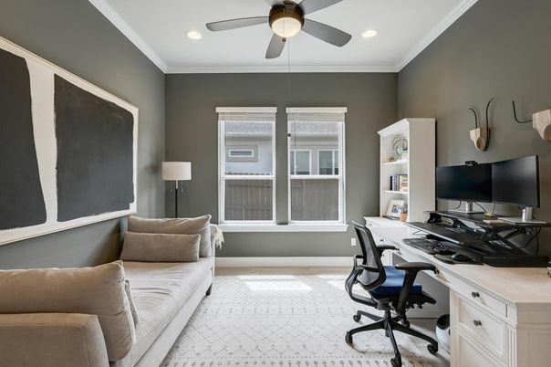 Home Office, Interior, Recessed Lighting