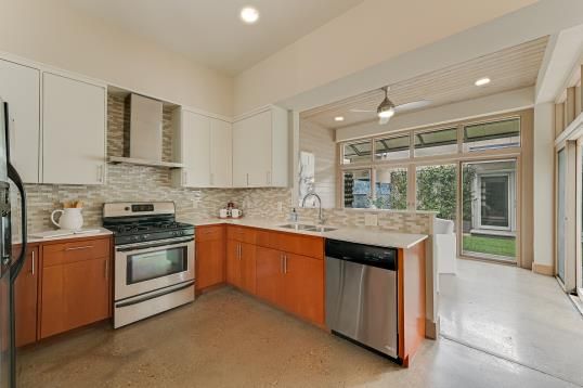 Interior, Kitchen, Pendant Lights, Recessed Lighting, Stainless Steel Appliances