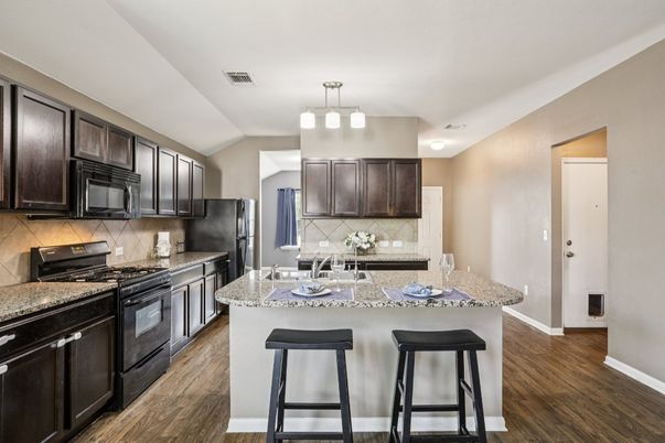 Interior, Kitchen, Wood Texture Flooring