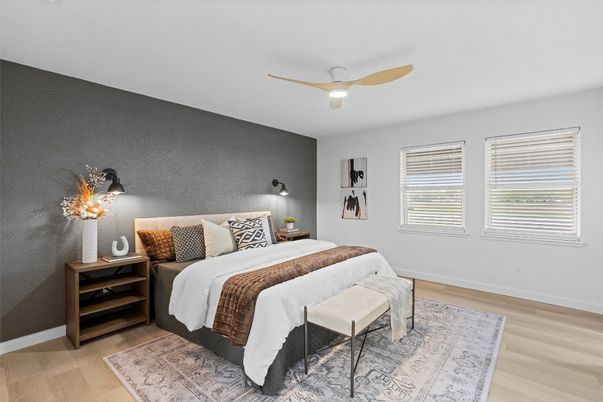 Bedroom, Interior, Wood Texture Flooring