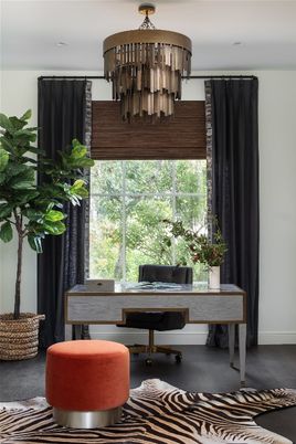Chandelier, Home Office, Interior