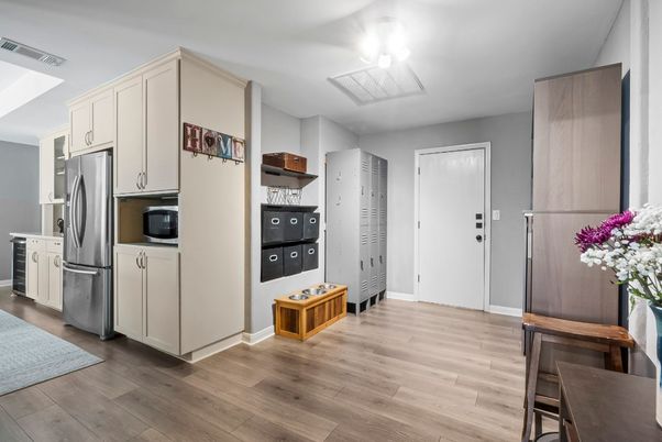 Interior, Kitchen, Wood Texture Flooring