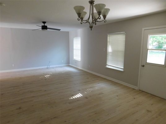Chandelier, Empty room, Interior, Wood Texture Flooring