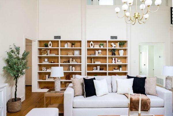 Chandelier, Interior, Living room, Wood Texture Flooring