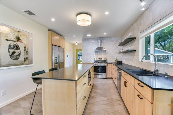 Interior, Kitchen, Recessed Lighting, Stainless Steel Appliances