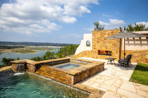 Exterior, Fireplace, Pool, Water