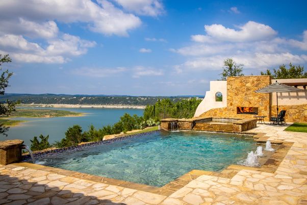 Exterior, Fireplace, Pool, Water
