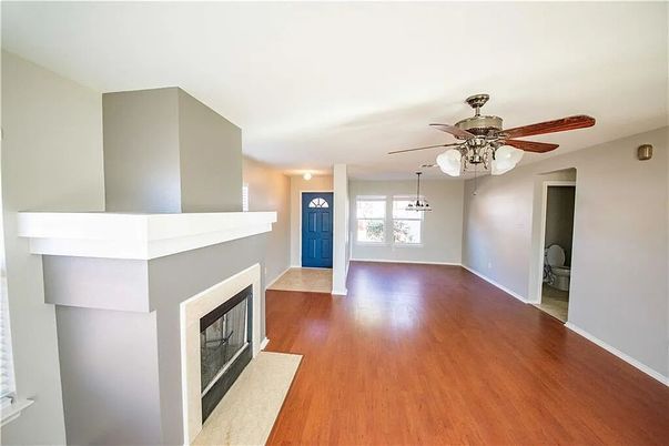 Empty room, Fireplace, Interior, Wood Texture Flooring