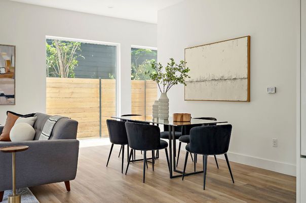 Dining room, Interior, Wood Texture Flooring, Wooden Walls