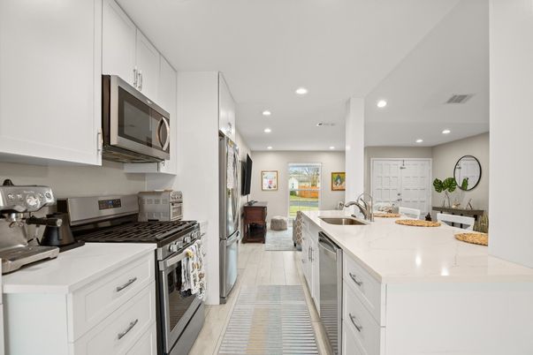 Interior, Kitchen, Recessed Lighting, Stainless Steel Appliances
