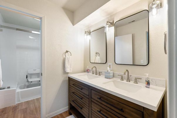 Bathroom, Interior, Wood Texture Flooring