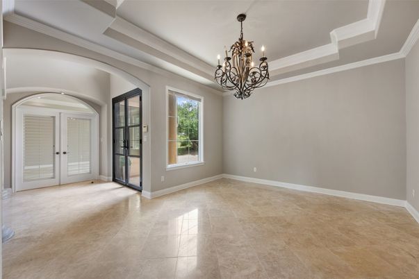 Chandelier, Empty room, Interior