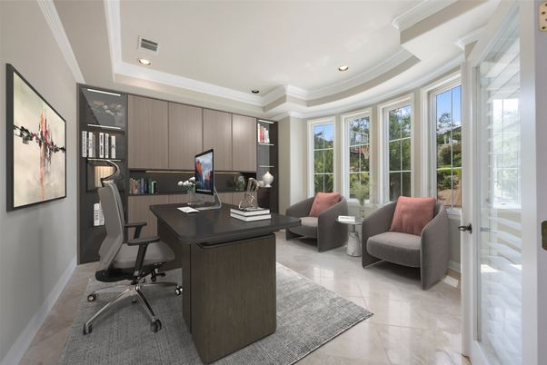 Home Office, Interior, Recessed Lighting