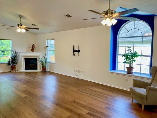Empty room, Fireplace, Interior, Wood Texture Flooring