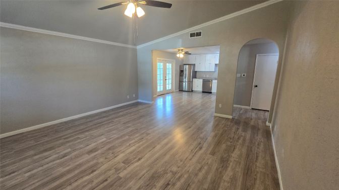 Empty room, Interior, Kitchen, Wood Texture Flooring