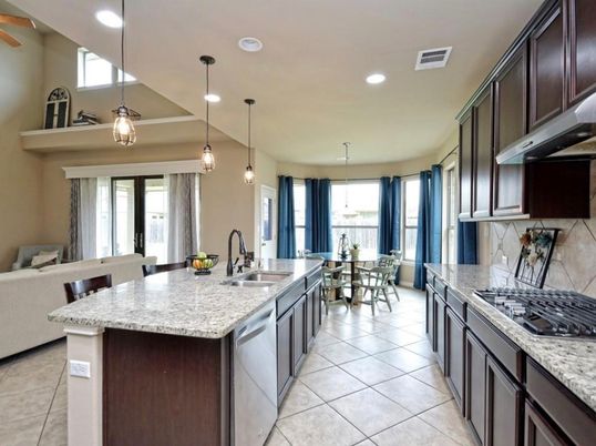 Dining room, Interior, Kitchen, Pendant Lights, Recessed Lighting