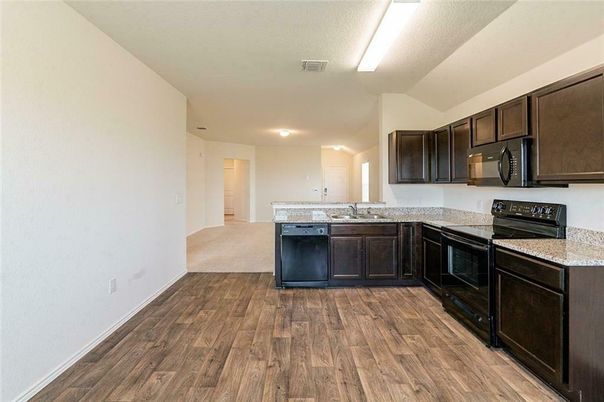 Interior, Kitchen, Wood Texture Flooring