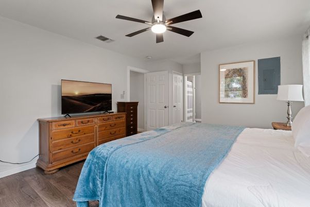 Bedroom, Interior, Wood Texture Flooring