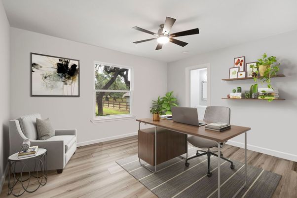 Home Office, Interior, Wood Texture Flooring