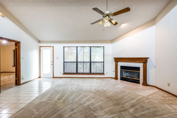 Empty room, Fireplace, Interior