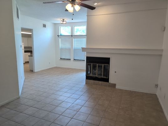 Empty room, Fireplace, Interior, Recessed Lighting