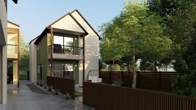 Backyard, Exterior, Facade, Modern
