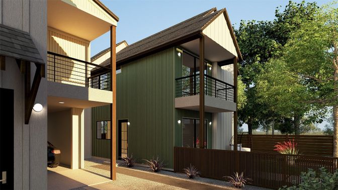 Exterior, Facade, Modern