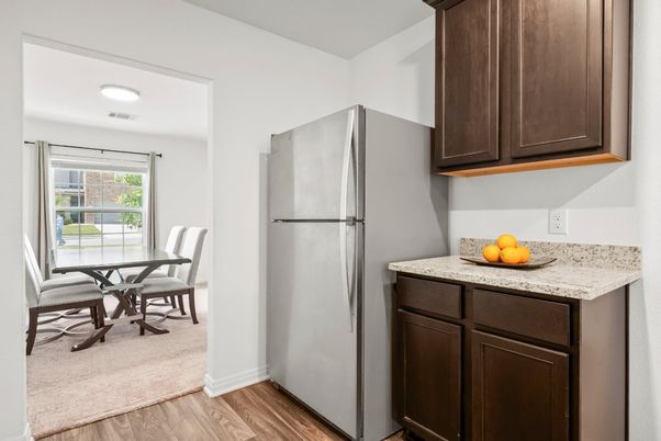Dining room, Interior, Kitchen, Recessed Lighting, Wood Texture Flooring