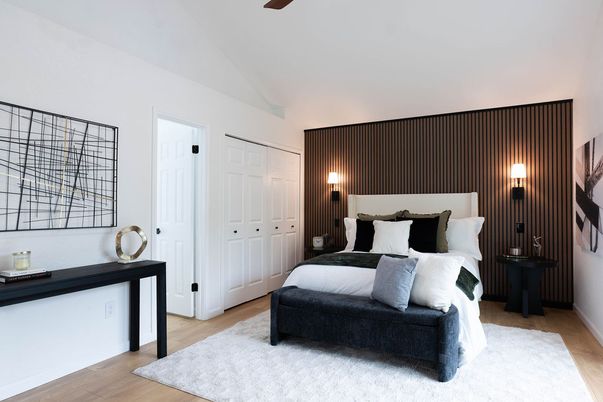 Bedroom, Interior, Wood Texture Flooring