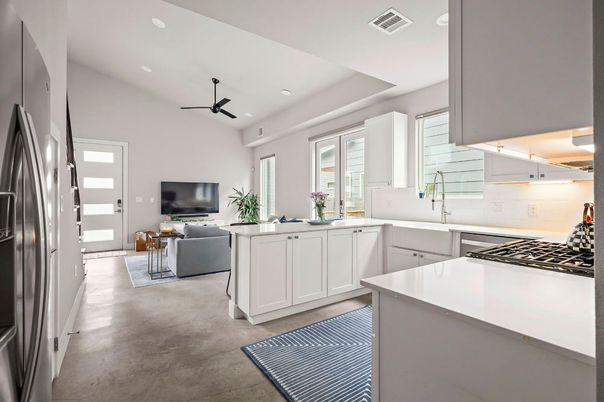 Interior, Kitchen, Living room, Recessed Lighting