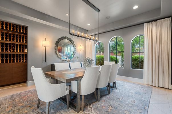 Dining room, Interior, Pendant Lights, Recessed Lighting