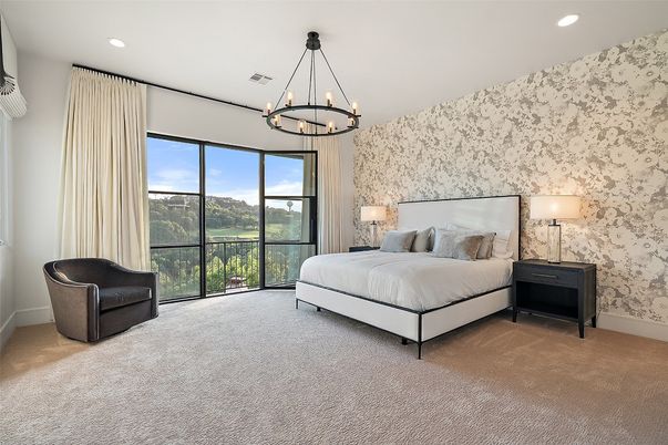 Bedroom, Chandelier, Interior, Recessed Lighting