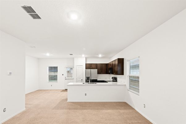 Empty room, Interior, Kitchen, Recessed Lighting
