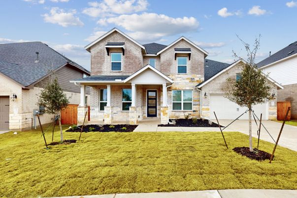 Attached, Backyard, Exterior, Facade, Brick Traditional