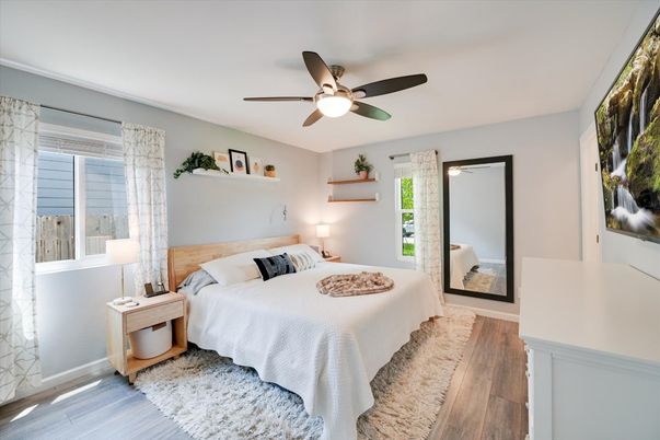 Bedroom, Interior, Wood Texture Flooring