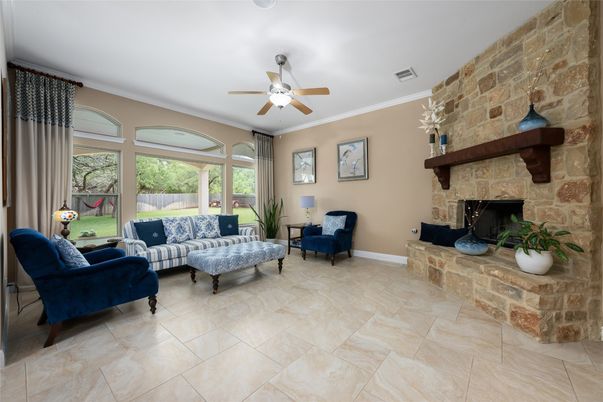 Fireplace, Interior, Living room, Stone Walls