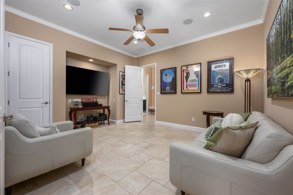 Interior, Living room, Recessed Lighting
