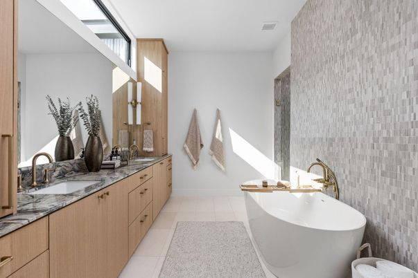 Bathroom, Dual Sink Vanities, Free Standing Baths, Interior