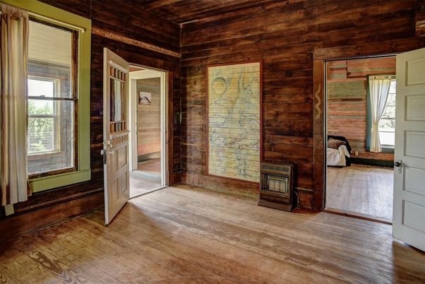 Empty room, Interior, Wooden Ceilings, Wood Texture Flooring, Wooden Walls