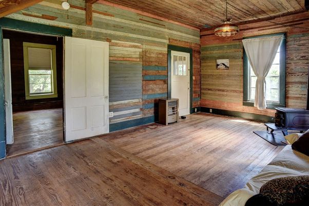 Empty room, Interior, Pendant Lights, Wooden Ceilings, Wood Texture Flooring, Wooden Walls