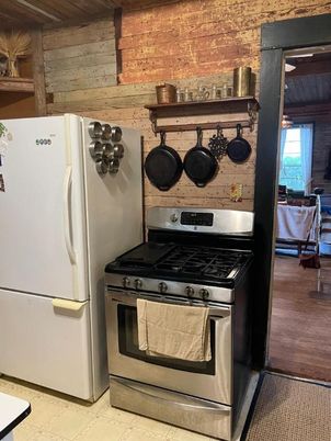 Interior, Kitchen, Stainless Steel Appliances, Wooden Ceilings, Wooden Walls