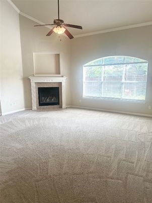 Empty room, Fireplace, Interior